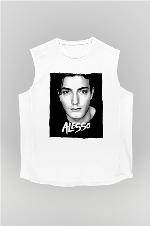 Alesso Beyaz Unisex Kolsuz Tişört