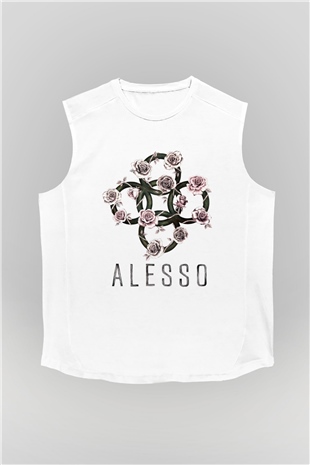 Alesso Beyaz Unisex Kolsuz Tişört