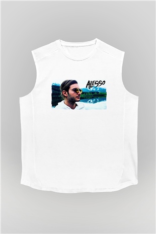 Alesso Beyaz Unisex Kolsuz Tişört