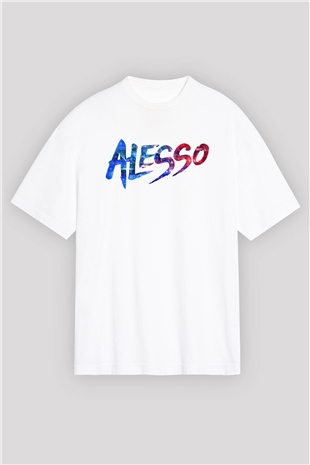 Alesso Beyaz Unisex Oversize Tişört T-Shirt