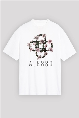 Alesso Beyaz Unisex Oversize Tişört T-Shirt