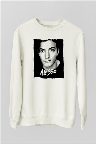 Alesso Beyaz Unisex Sweatshirt