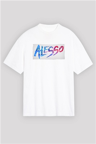 Alesso Beyaz Oversize Tişört Oversize T-shirt - TişörtFabrikası