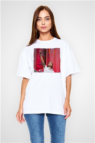 Alesso Beyaz Oversize Tişört Oversize T-shirt - TişörtFabrikası