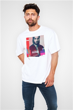 Alesso Beyaz Oversize Tişört Oversize T-shirt - TişörtFabrikası