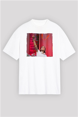 Alesso Beyaz Oversize Tişört Oversize T-shirt - TişörtFabrikası