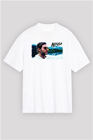 Alesso Beyaz Oversize Tişört Oversize T-shirt - TişörtFabrikası