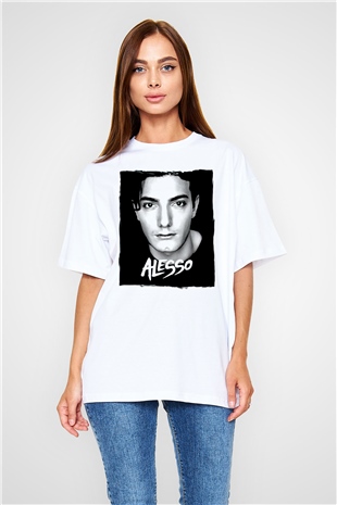 Alesso Beyaz Oversize Tişört Oversize T-shirt - TişörtFabrikası
