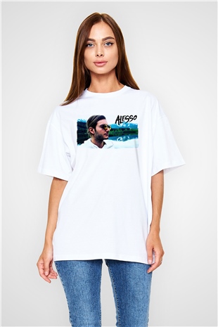 Alesso Beyaz Oversize Tişört Oversize T-shirt - TişörtFabrikası