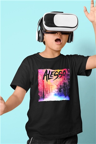 Alesso Siyah Unisex Çocuk Tişört