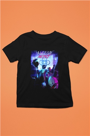 Alesso Siyah Unisex Çocuk Tişört