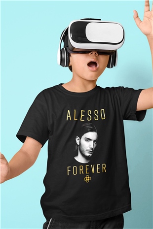 Alesso Siyah Unisex Çocuk Tişört