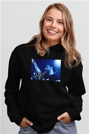 Alesso Siyah Unisex Kapüşonlu Sweatshirt