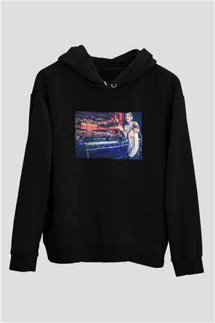 Alesso Siyah Unisex Kapüşonlu Sweatshirt