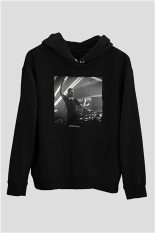 Alesso Siyah Unisex Kapüşonlu Sweatshirt