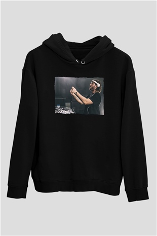 Alesso Siyah Unisex Kapüşonlu Sweatshirt