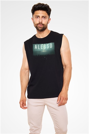 Alesso Siyah Unisex Kolsuz Tişört