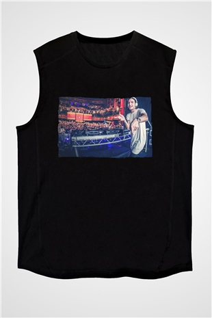 Alesso Siyah Unisex Kolsuz Tişört