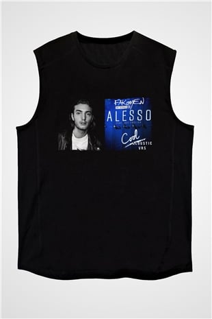Alesso Siyah Unisex Kolsuz Tişört