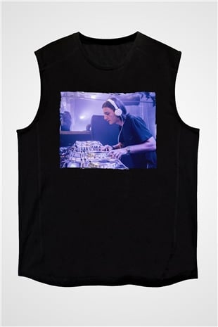 Alesso Siyah Unisex Kolsuz Tişört