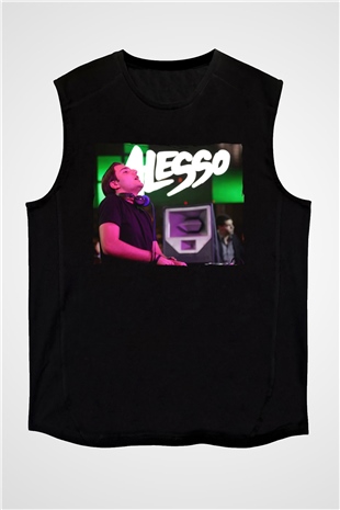 Alesso Siyah Unisex Kolsuz Tişört