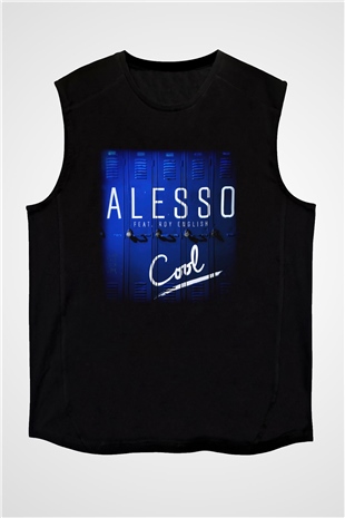 Alesso Siyah Unisex Kolsuz Tişört