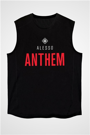 Alesso Siyah Unisex Kolsuz Tişört