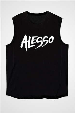 Alesso Siyah Unisex Kolsuz Tişört
