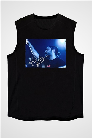 Alesso Siyah Unisex Kolsuz Tişört