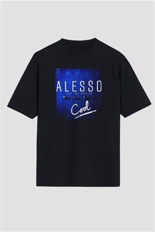 Alesso Siyah Unisex Oversize Tişört T-Shirt