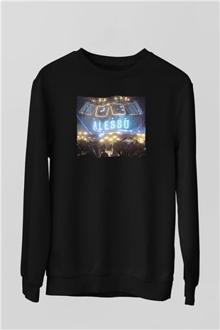 Alesso Siyah Unisex Sweatshirt