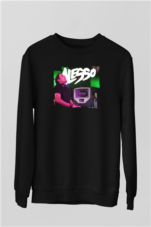 Alesso Siyah Unisex Sweatshirt