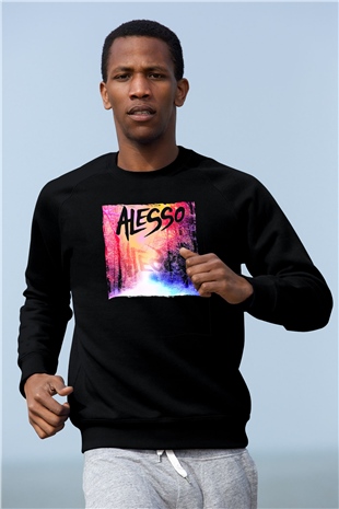 Alesso Siyah Unisex Sweatshirt