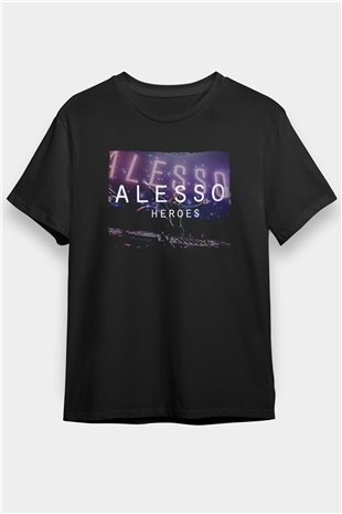 Alesso Siyah Unisex Tişört T-Shirt - TişörtFabrikası