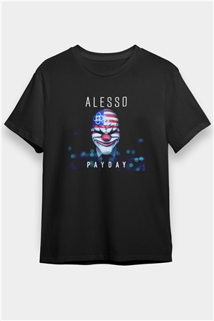 Alesso Siyah Unisex Tişört T-Shirt - TişörtFabrikası