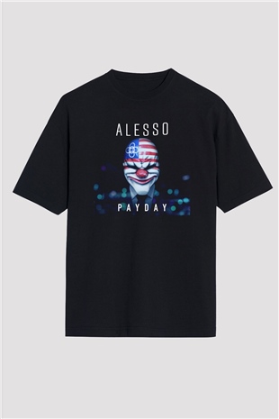 Alesso Siyah Oversize Tişört Oversize T-shirt - TişörtFabrikası