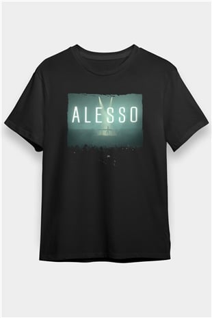 Alesso Siyah Unisex Tişört T-Shirt - TişörtFabrikası