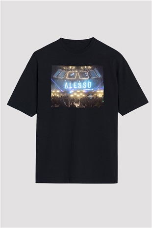 Alesso Siyah Oversize Tişört Oversize T-shirt - TişörtFabrikası