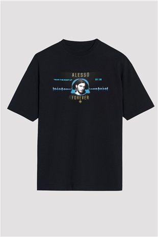 Alesso Siyah Oversize Tişört Oversize T-shirt - TişörtFabrikası