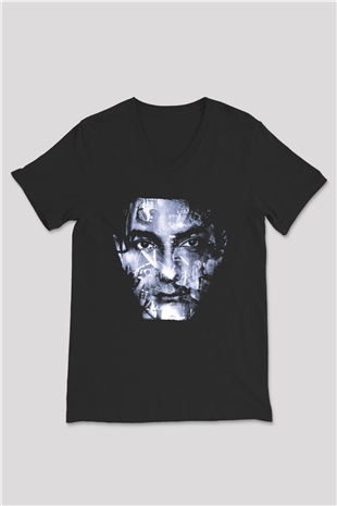 Alesso Siyah Unisex V Yaka Tişört