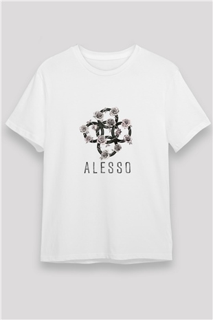 AlessoBaskılı Beyaz Tişört
