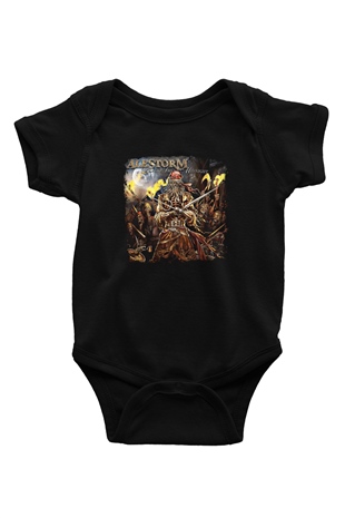 Alestorm Baskılı Unisex Siyah Bebek Body - Zıbın