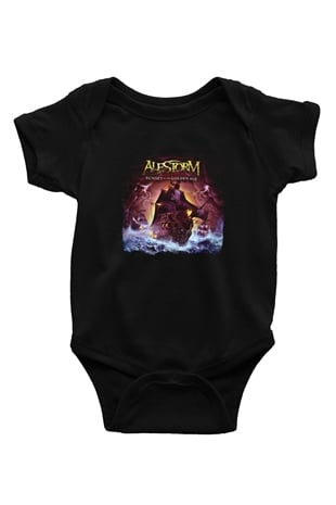 Alestorm Baskılı Unisex Siyah Bebek Body - Zıbın