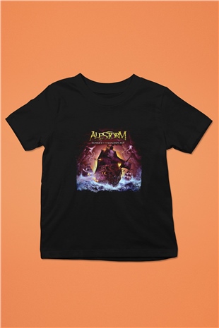 Alestorm Baskılı Unisex Siyah Çocuk Tişört