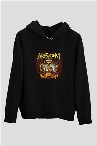Alestorm Baskılı Unisex Siyah Hoodie