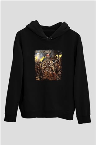 Alestorm Baskılı Unisex Siyah Hoodie