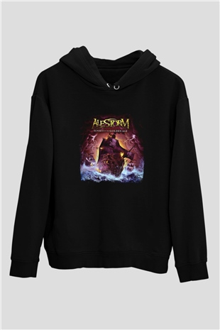 Alestorm Baskılı Unisex Siyah Hoodie