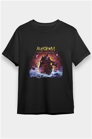 Alestorm Baskılı Unisex Siyah Tişört