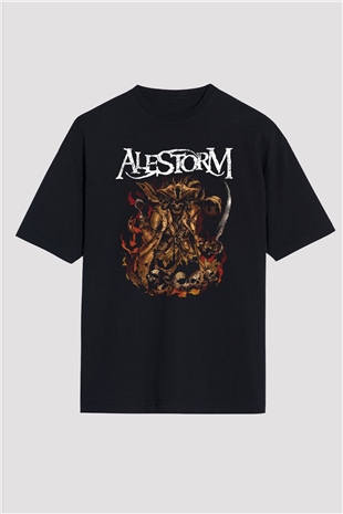 Alestorm Siyah Unisex Oversize Tişört T-Shirt