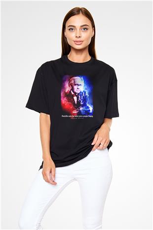 Alexander Fleming Baskılı Unisex Oversize Tişört - Tshirt